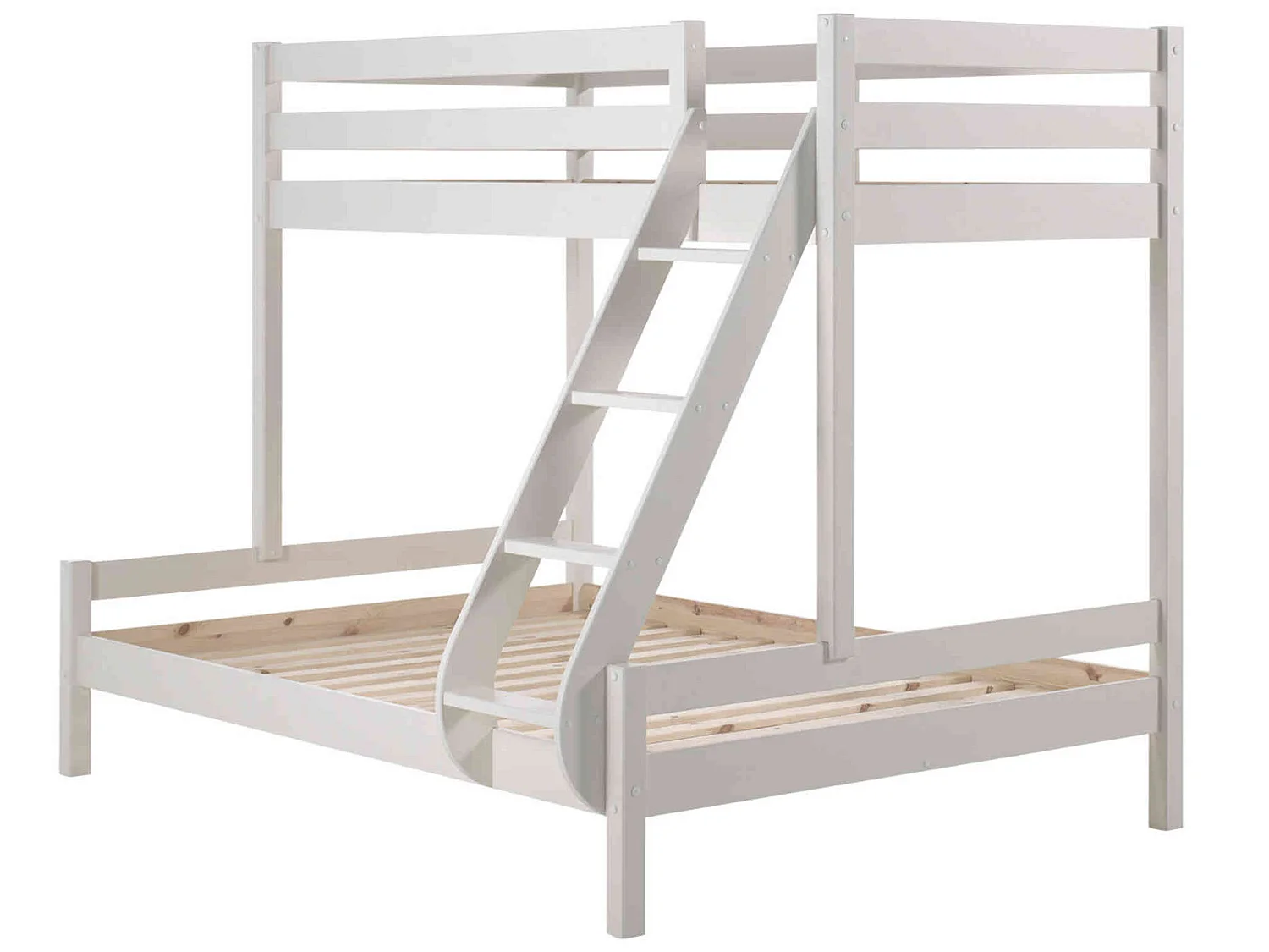 Lit superposé en pin massif blanc