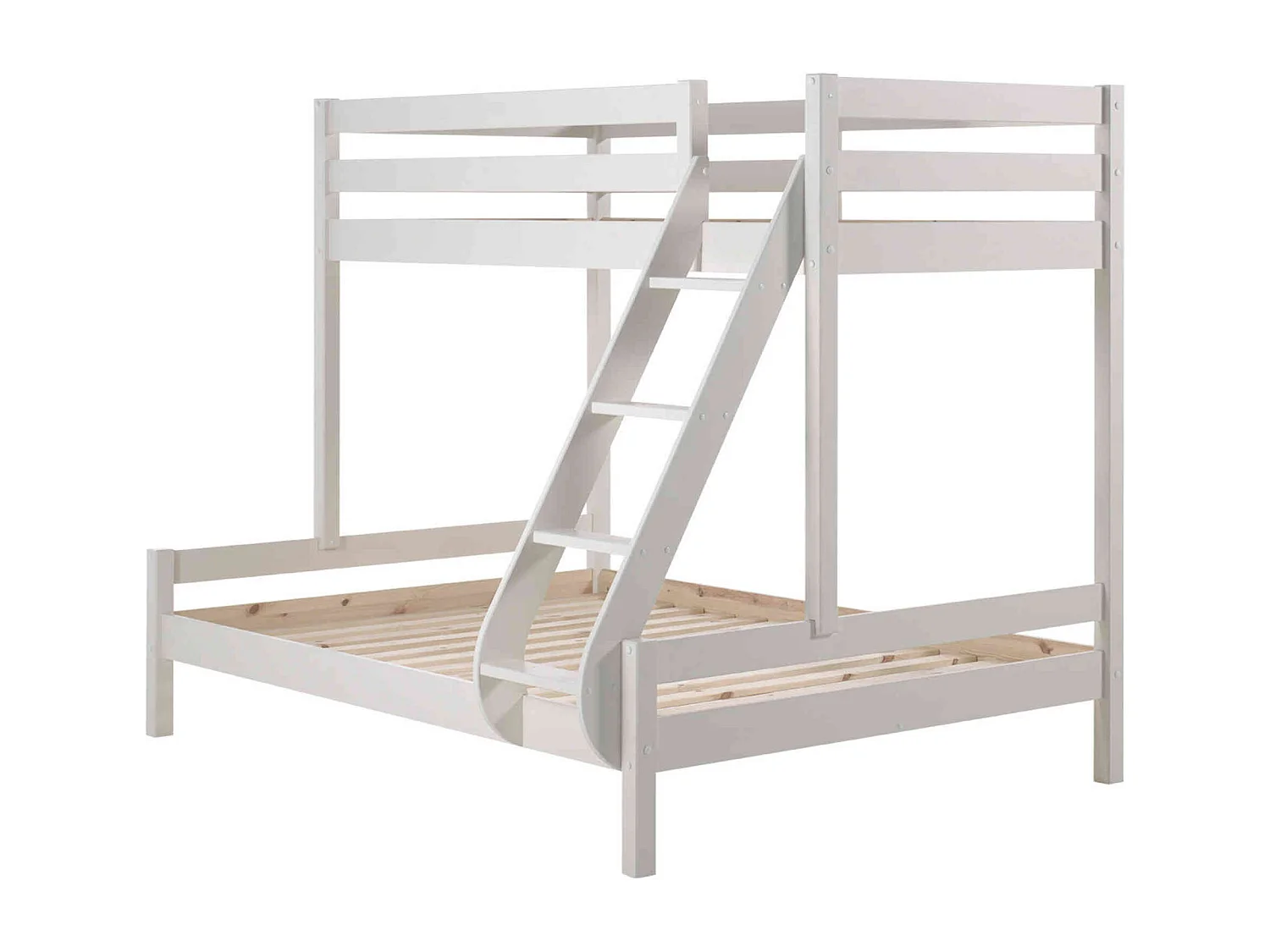 Lit superposé en pin massif blanc