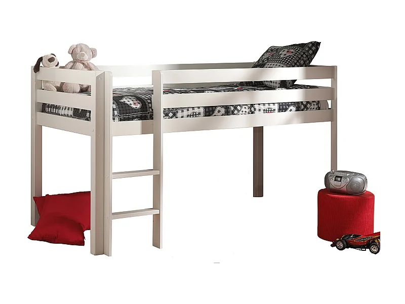 Lit Mezzanine Blanc 90x200