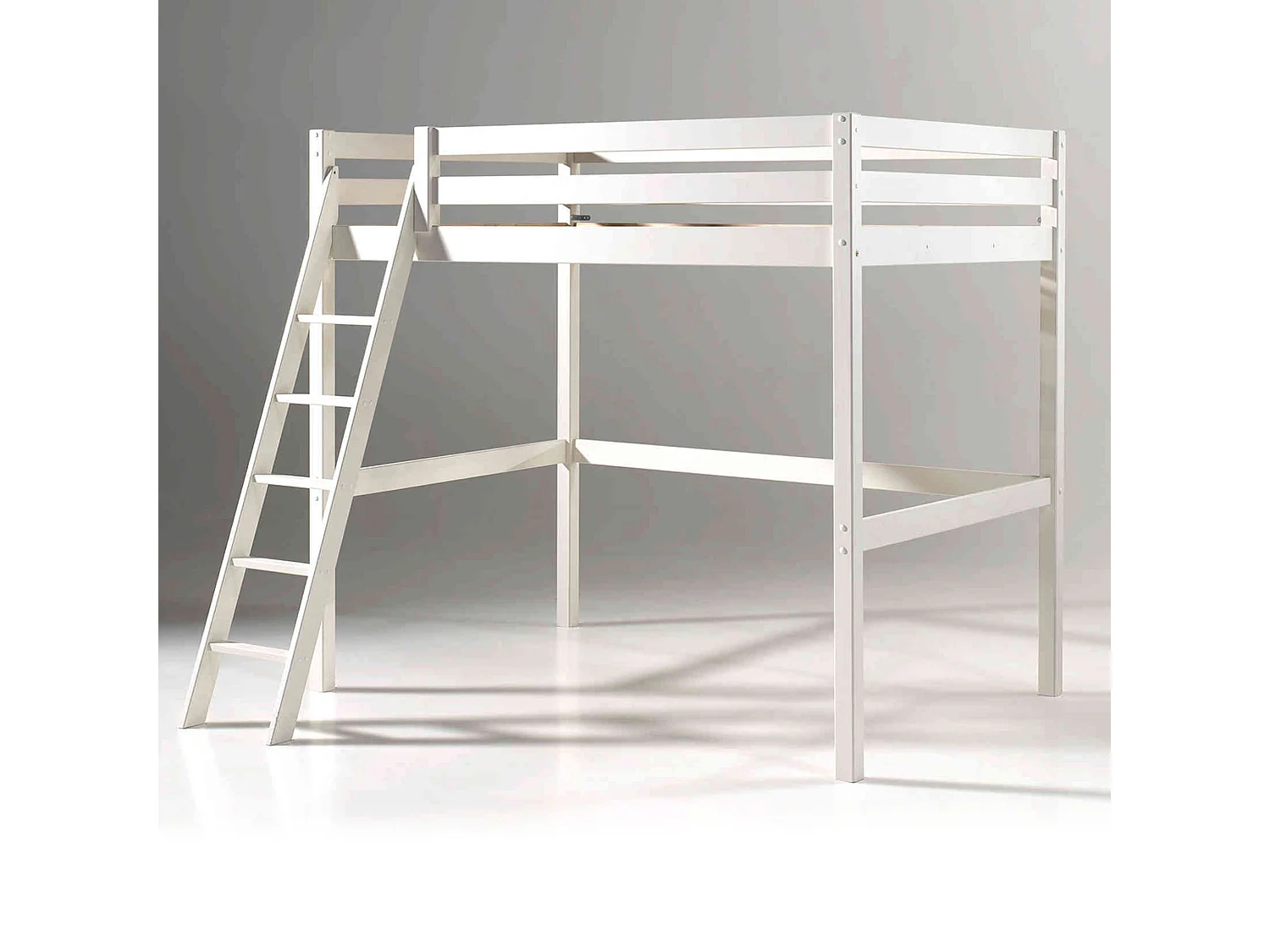 Lit Mezzanine Blanc Laqué 90x200 - Terre de Nuit