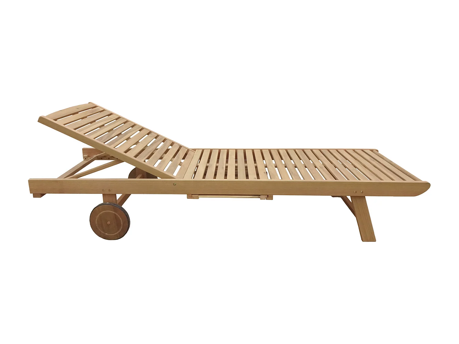 Bain de soleil pliant en acacia KANAWA - HAPPY GARDEN