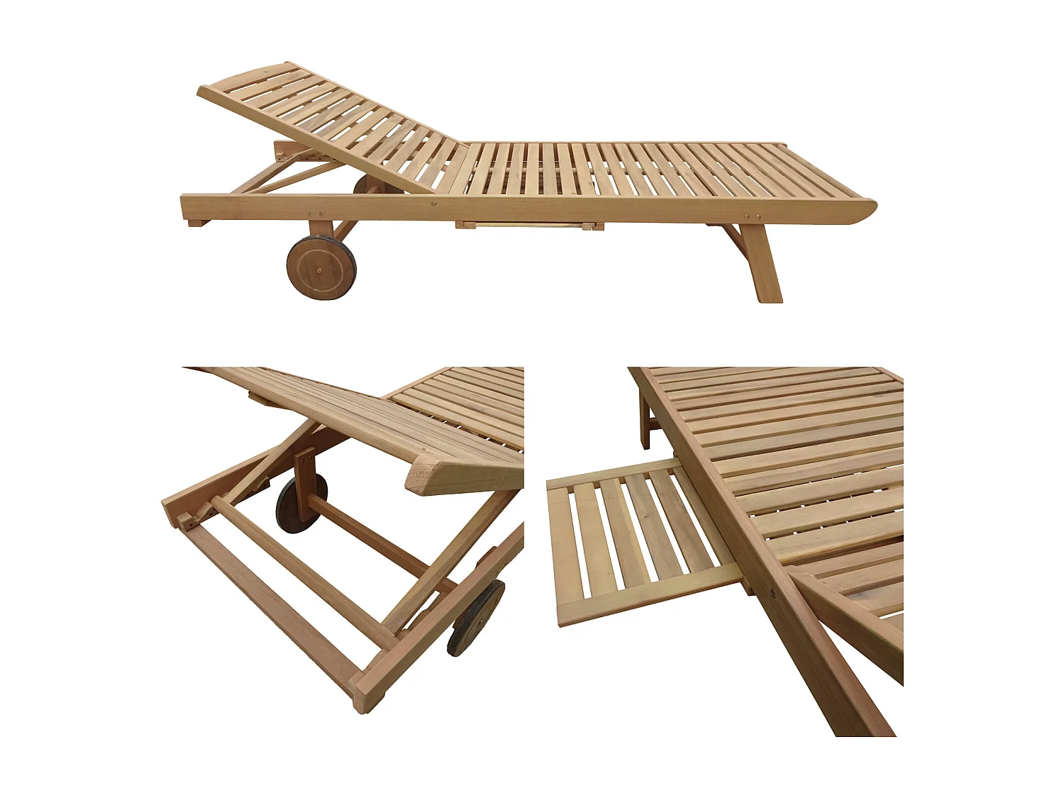 Acacia opvouwbare ligstoel KANAWA