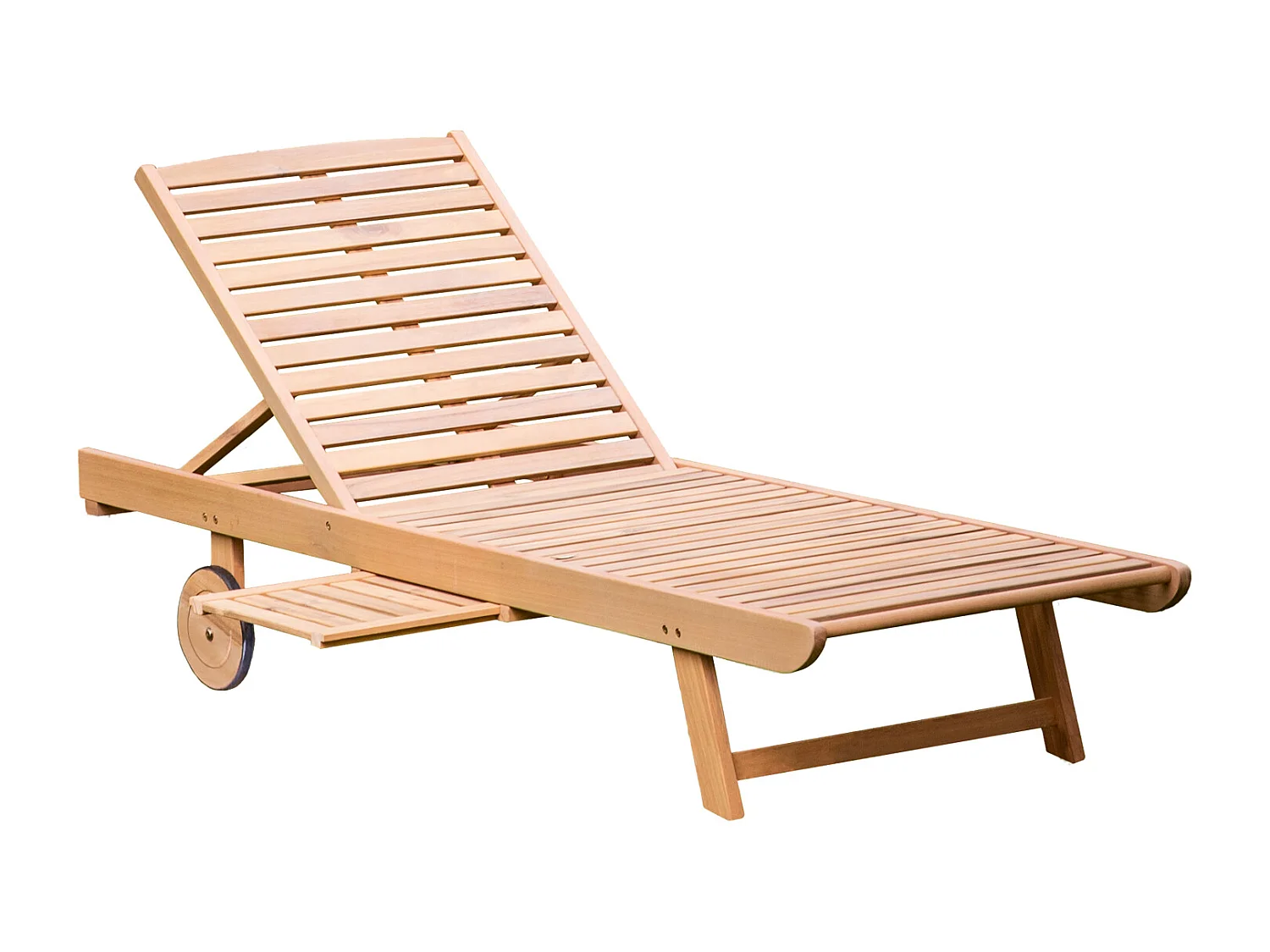 Bain de soleil pliant en acacia KANAWA - HAPPY GARDEN