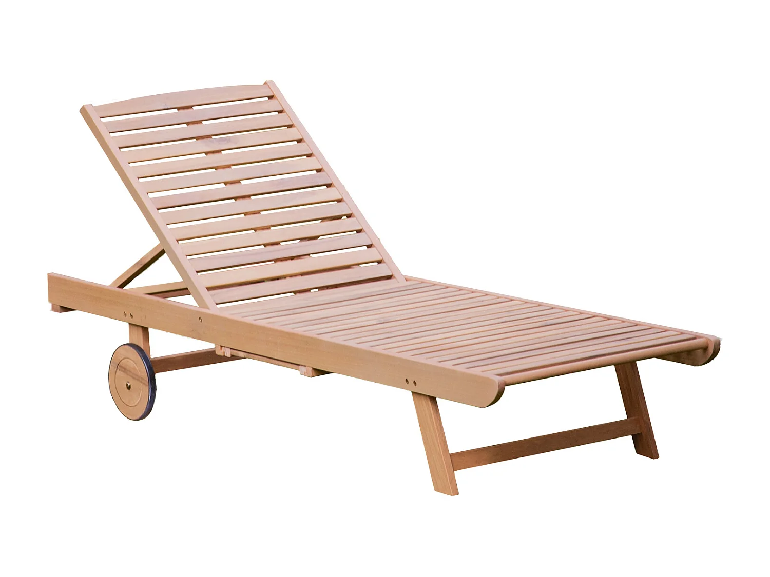 Bain de soleil pliant en acacia KANAWA - HAPPY GARDEN