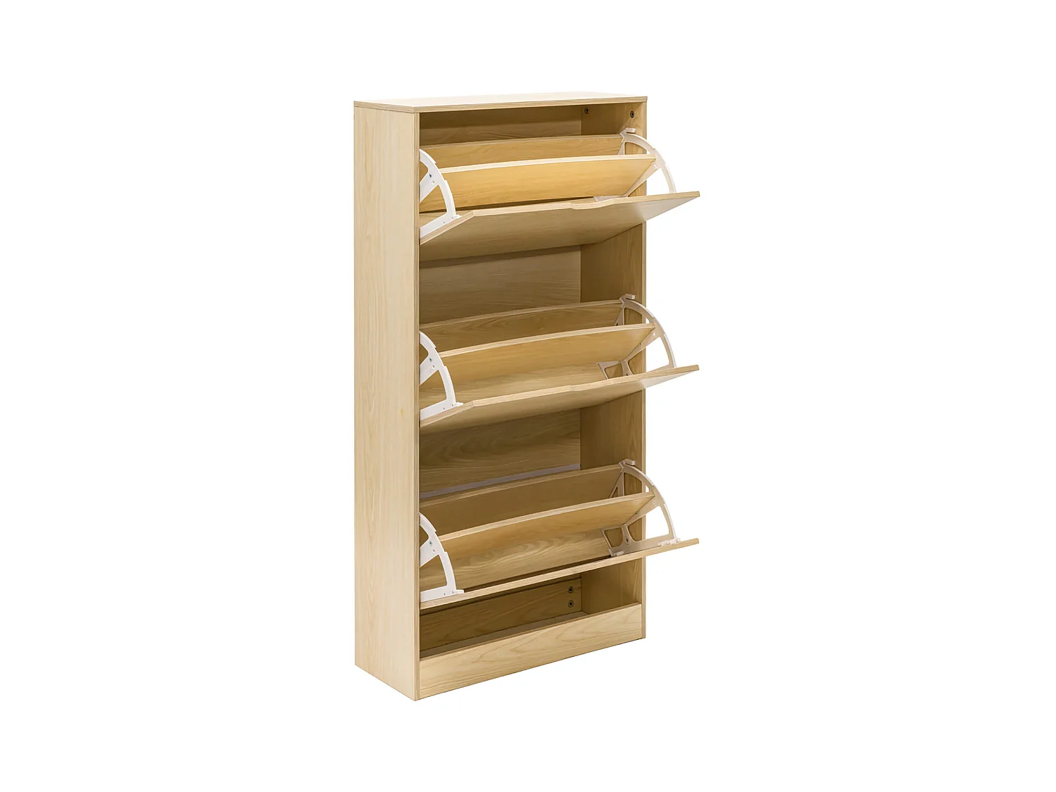 Mobile Scarpiera Porta Scarpe MDF Beige Compatto per 12 Paia