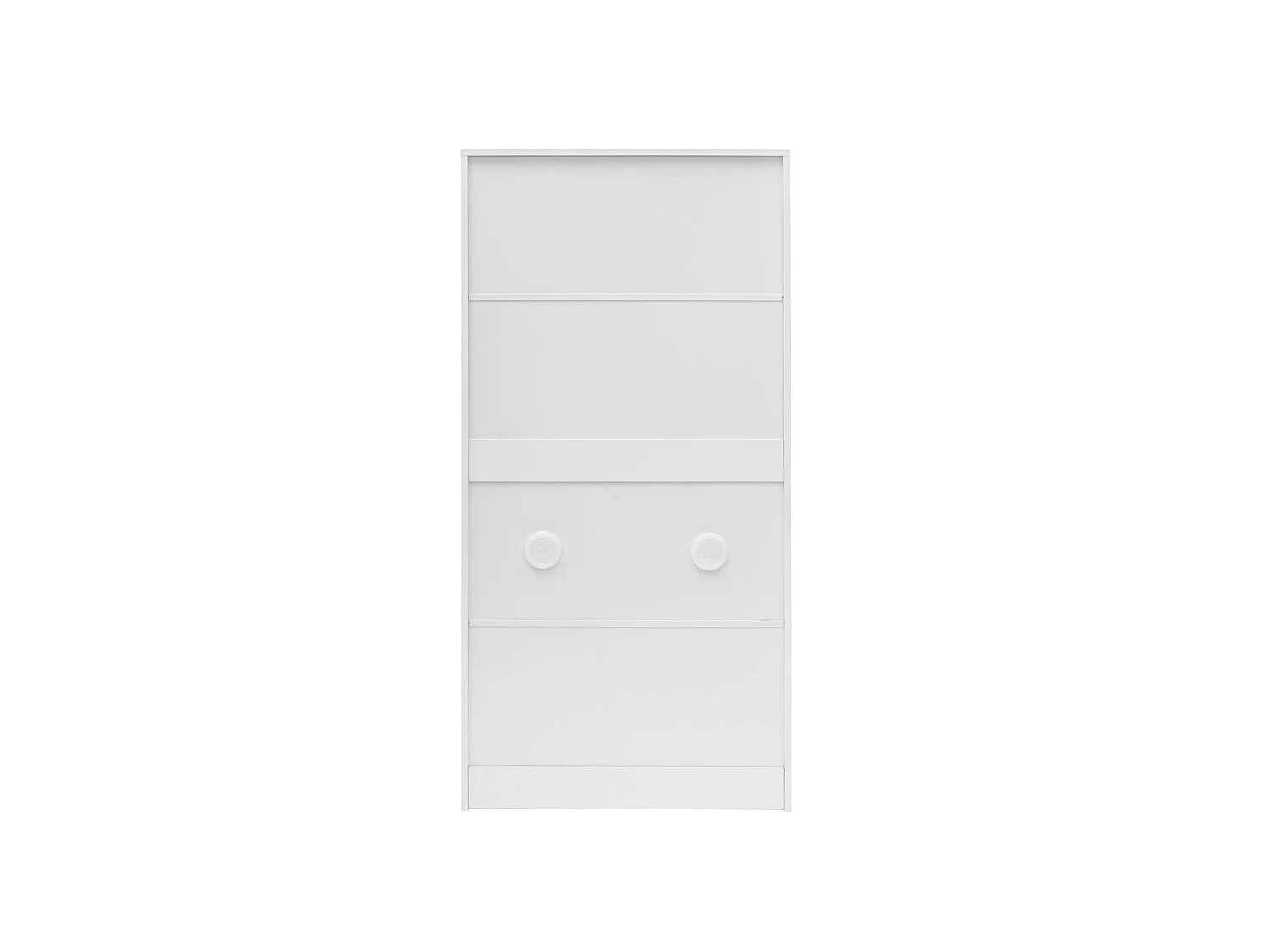 Rebecca Mobili Meuble à Chaussures Blanc MDF 3 Portes pour 12 Paires pour Entrées