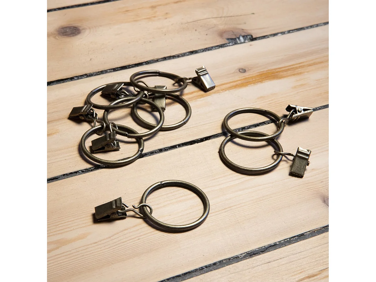 HARRIS - Rideau Ajustable 140x270cm Velours de Coton Ardoise + 8 Anneaux Pince