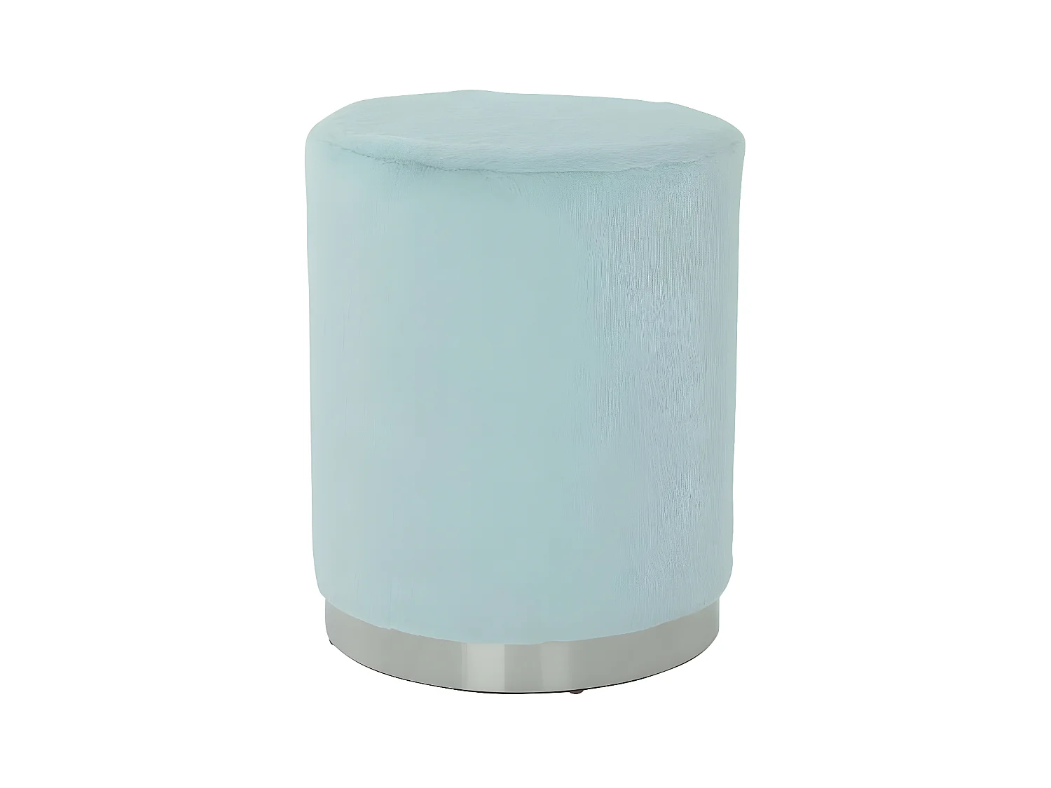 Pouf Rond Design "Nona" 44cm Bleu Clair
