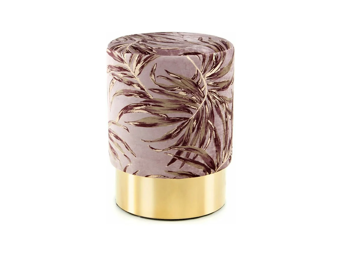 Pouf Déco Imprimé "Gipsy" 46cm Violet