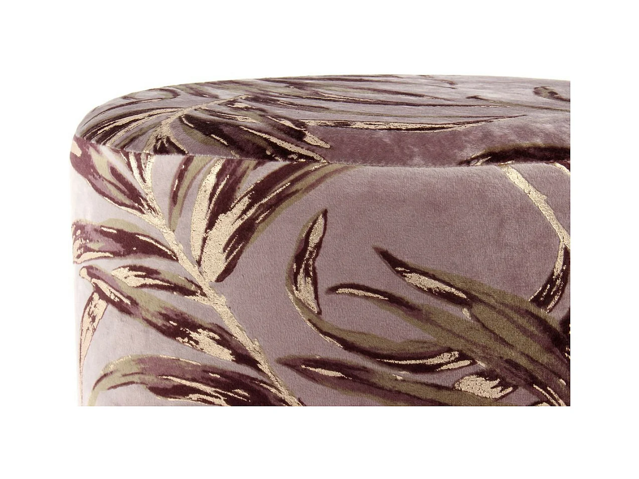 Pouf Déco Imprimé "Gipsy" 46cm Violet