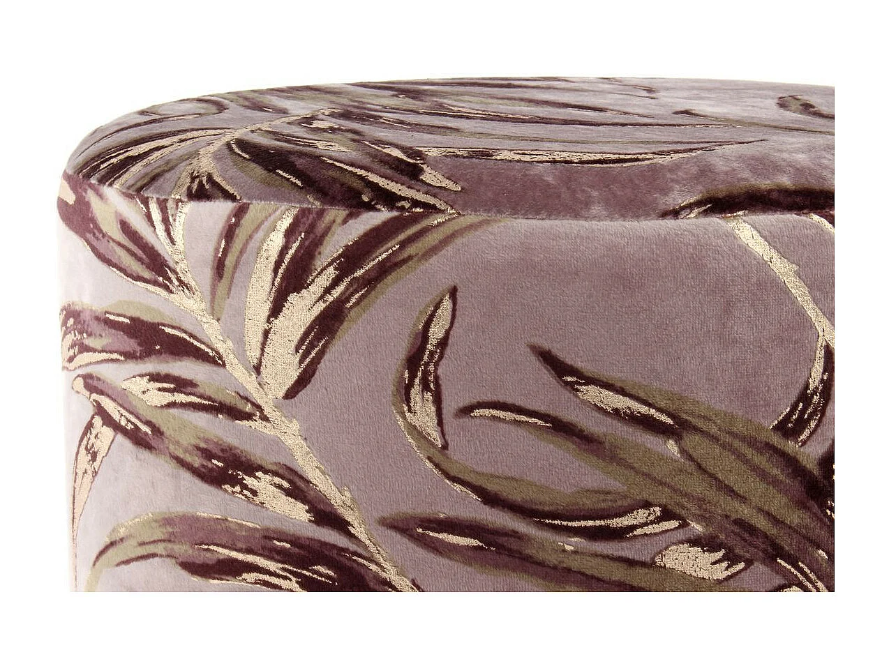 Pouf Déco Imprimé "Gipsy" 46cm Violet