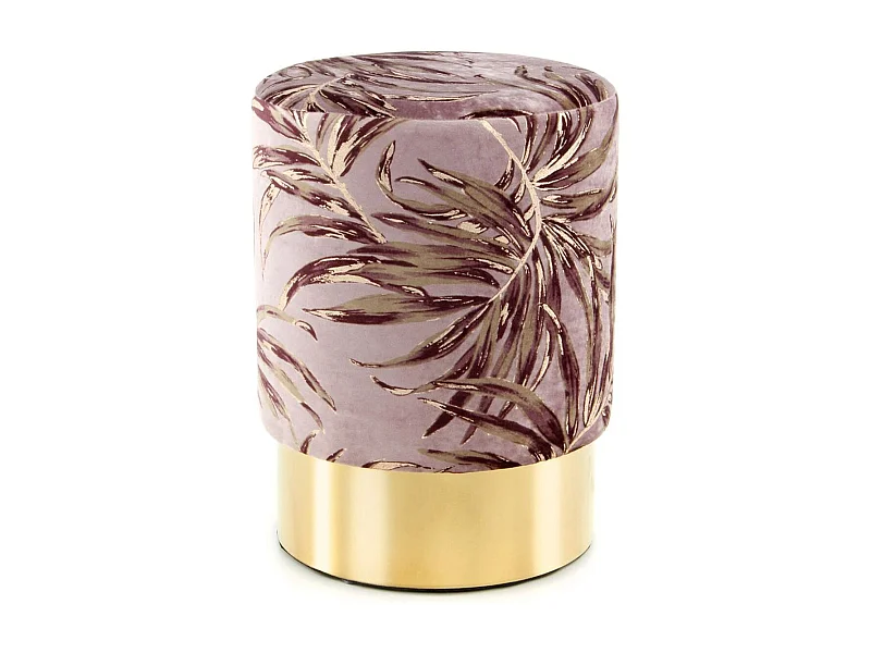 Pouf Déco Imprimé "Gipsy" 46cm Violet