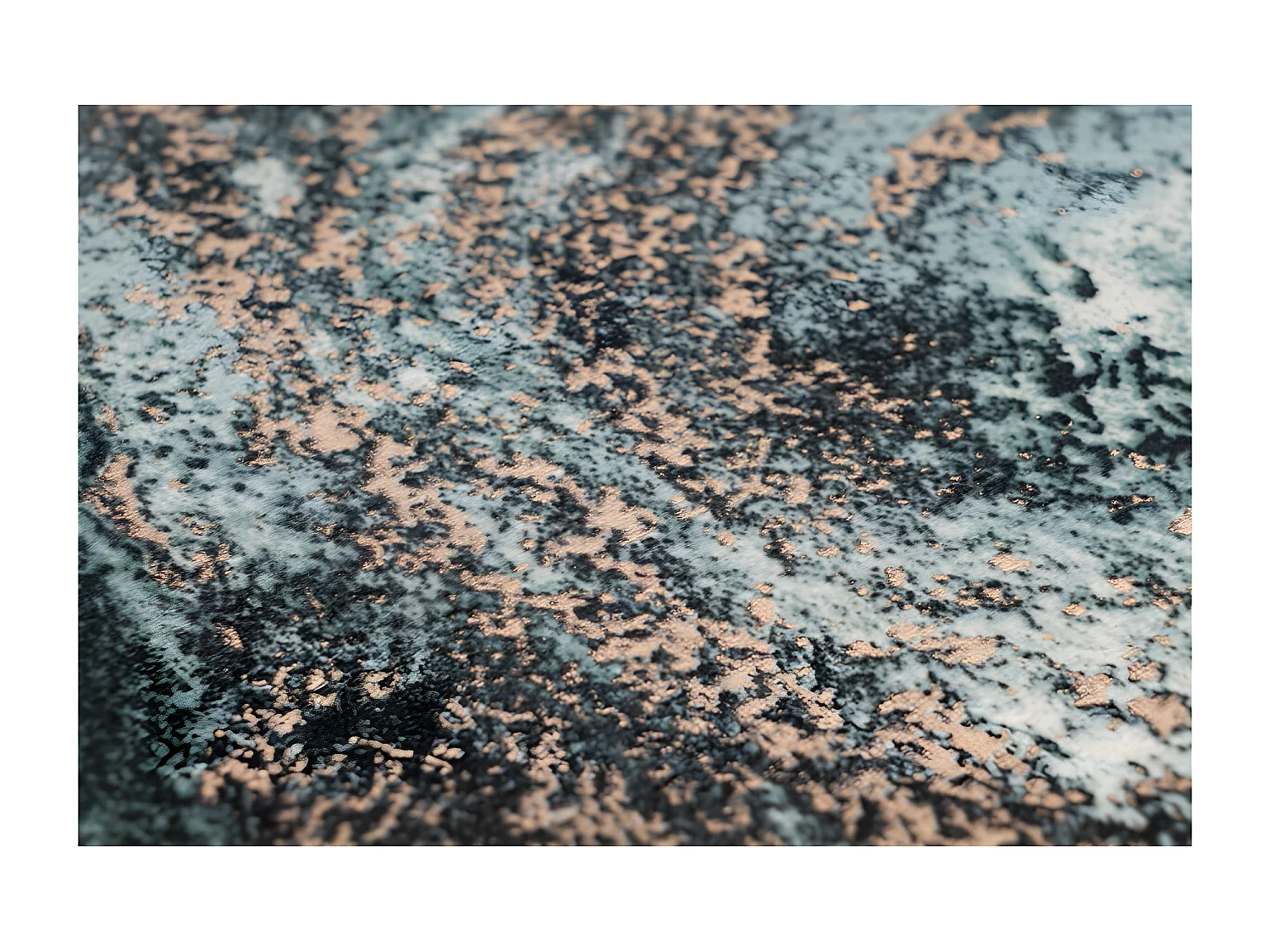 Pouf Design Marbré "Gipsy" 46cm Vert Foncé