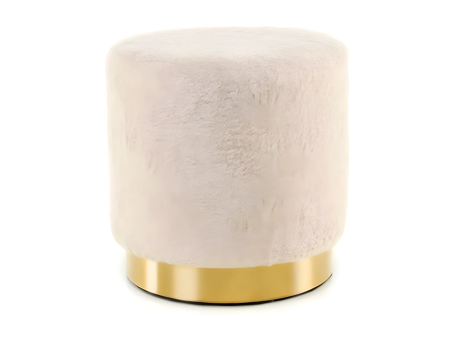 Pouf Rond Design "Gipsy" 35cm Ivoire