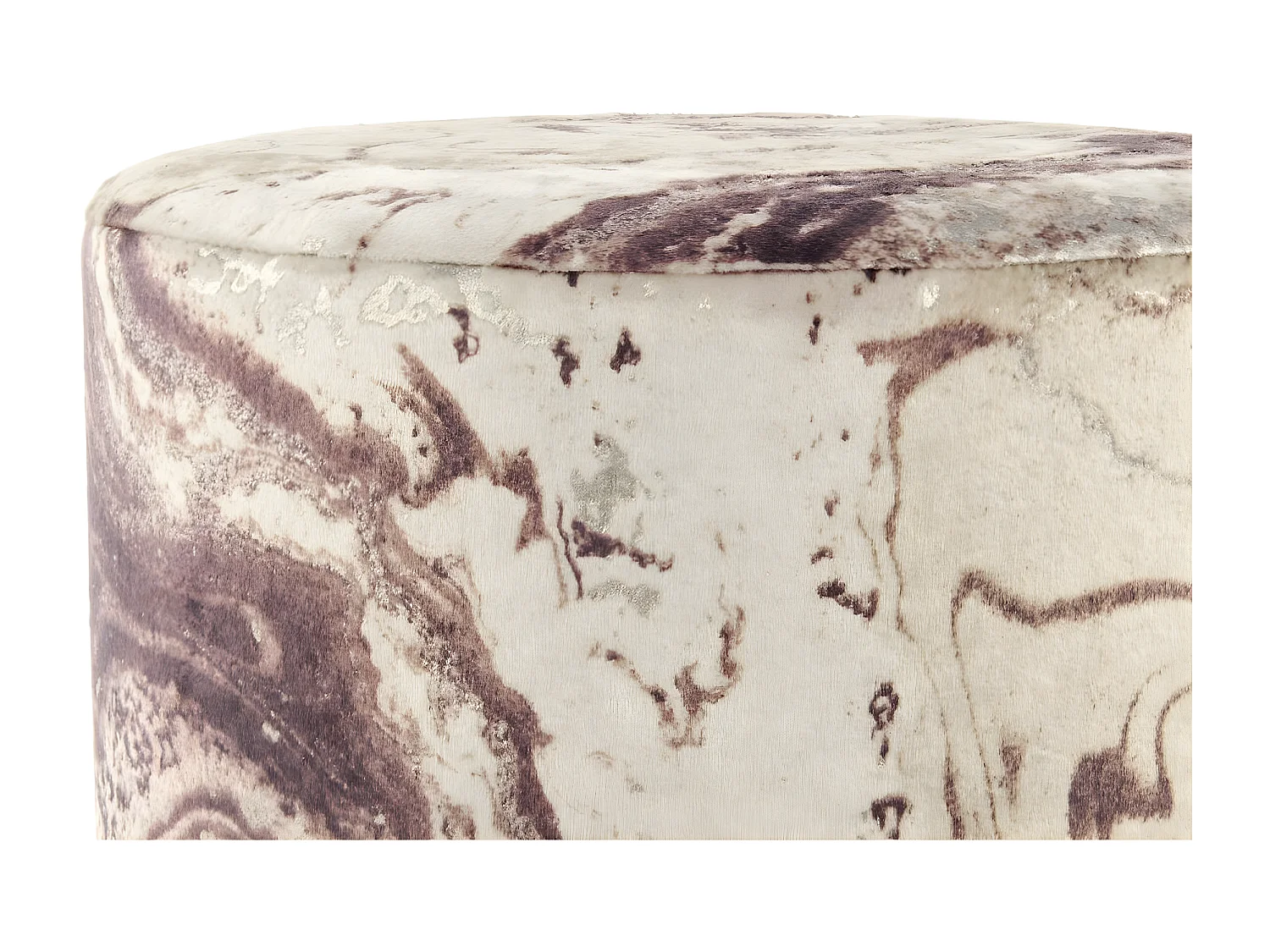 Pouf Design Marbré "Gipsy" 46cm Bronze