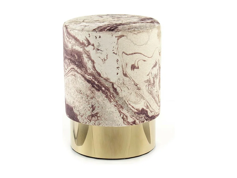 Pouf Design Marbré "Gipsy" 46cm Bronze