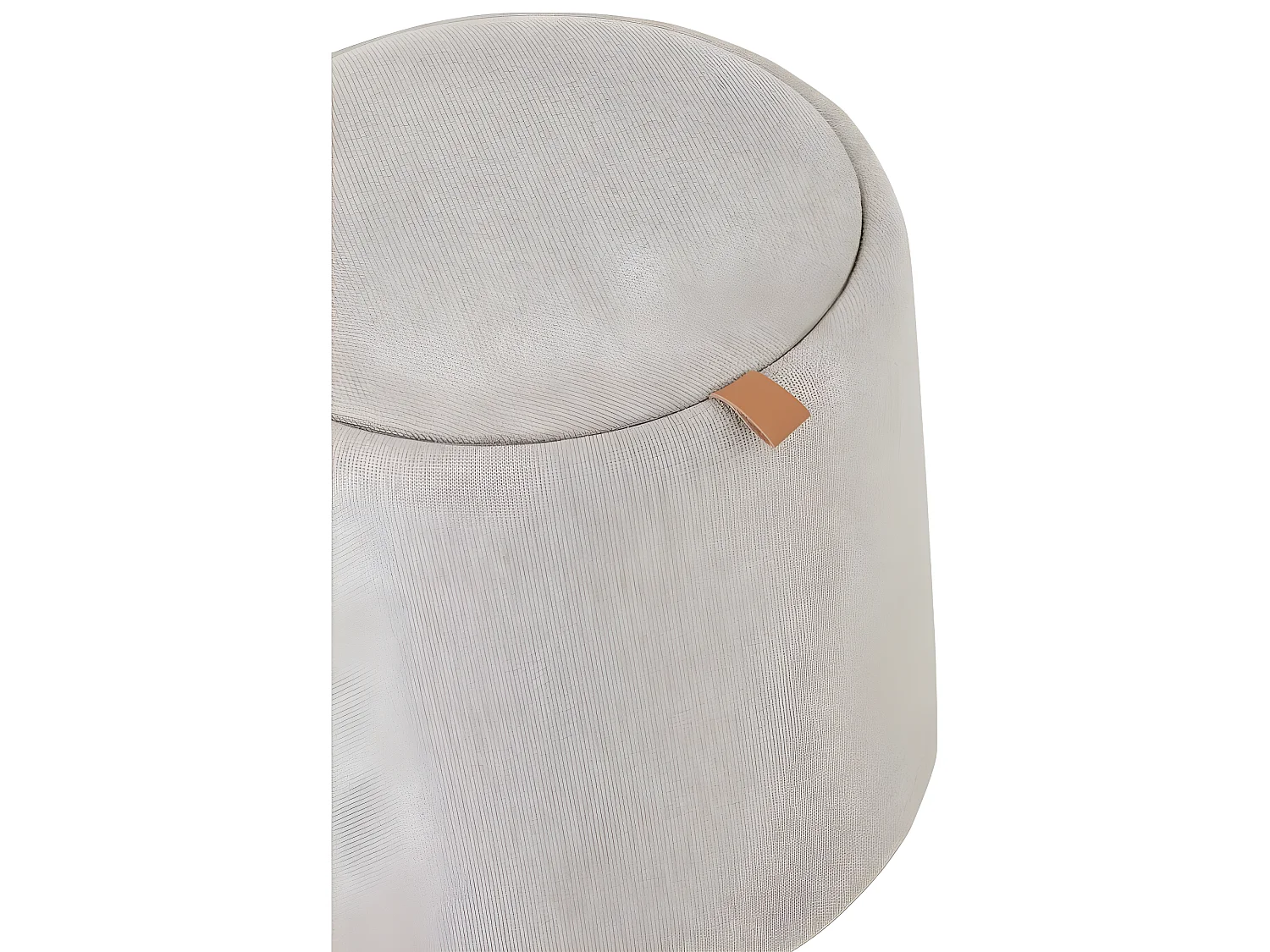 Puff textil beige 43.5x43.5x42.5 cm