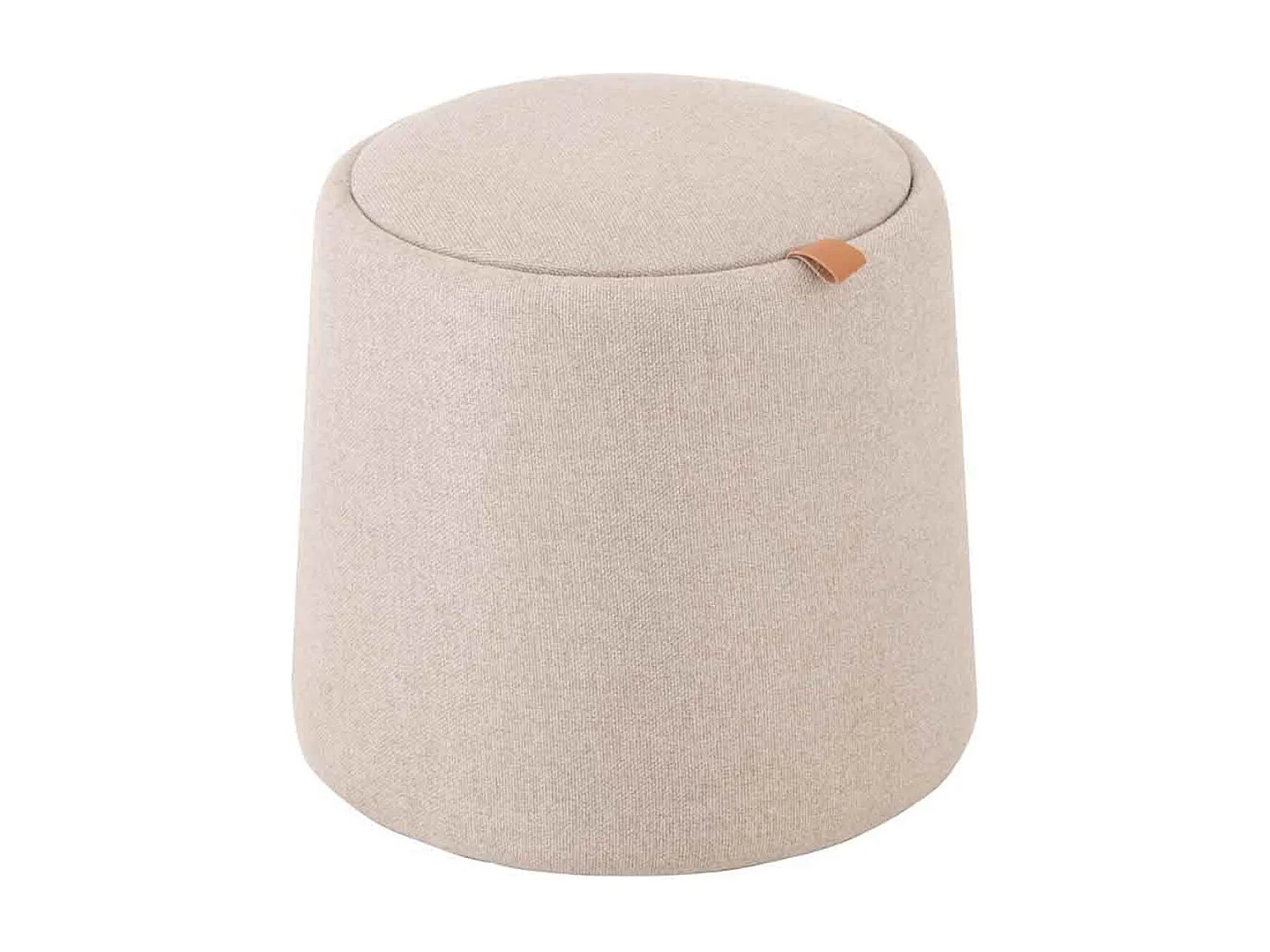 Pouf Rond Design "Munica" 43cm Beige