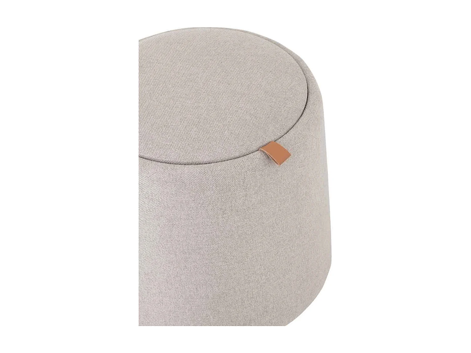Pouf Rond Design "Munica" 43cm Beige