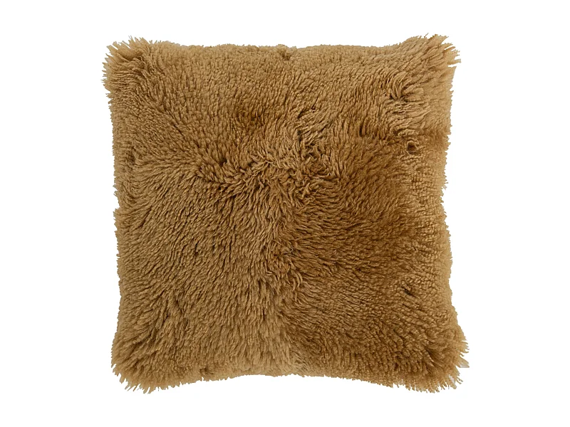 Coussin Déco "Peau de Mouton" 40x40cm Ocre
