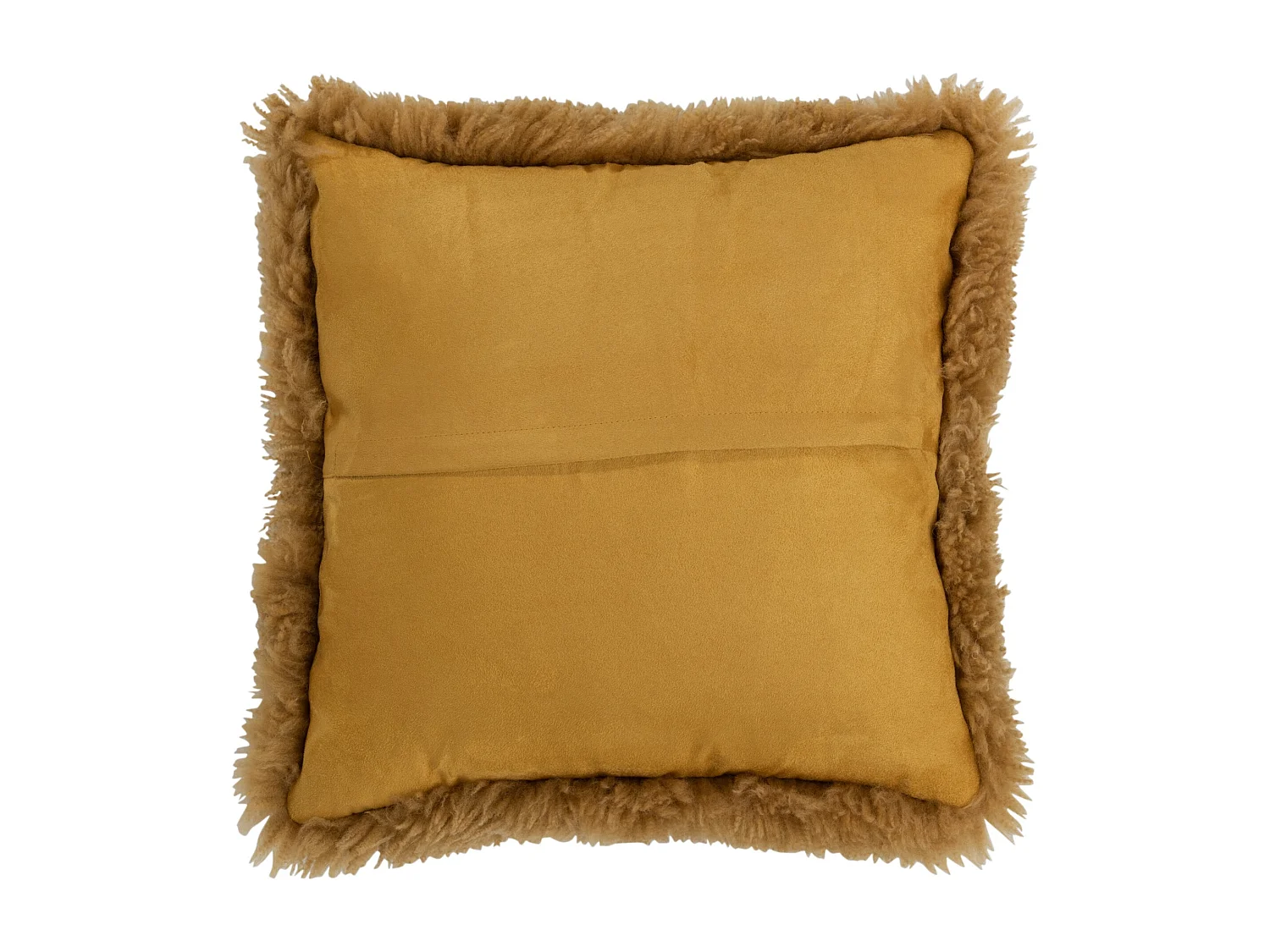 Cojín cuadrado de piel de oveja Marina ocre 40 x 40 cm