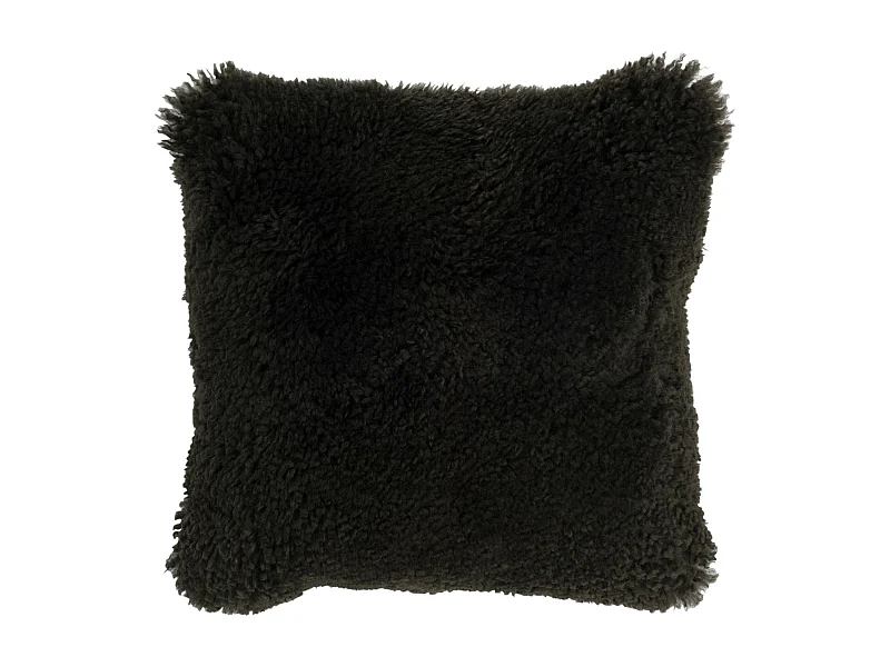 Cojín cuadrado de piel de oveja verde cristiano 40 x 40 cm