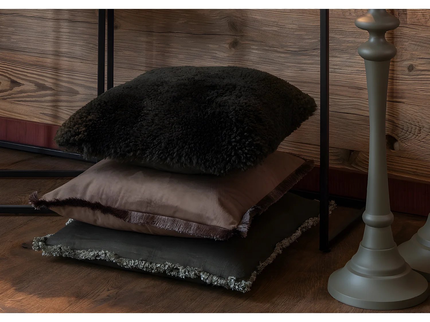 Coussin Déco "Peau de Mouton" 40x40cm Vert