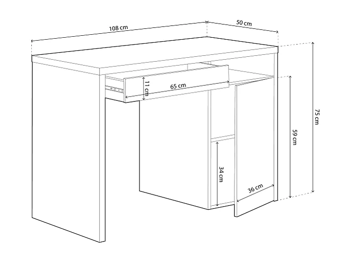 Bureau Cala - Blanc Artik