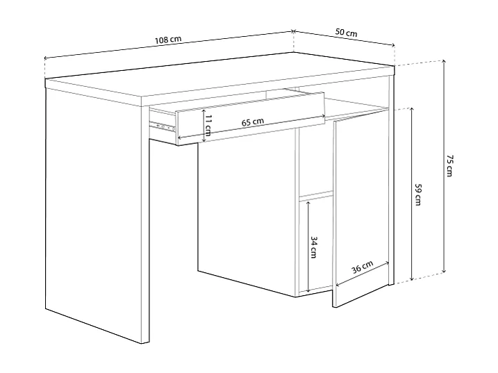Bureau Cala - Blanc Artik