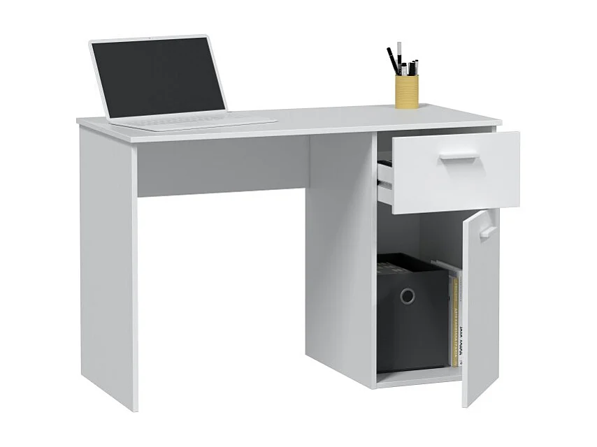 Schreibtisch weißer Spanplatte 73x108x50cm