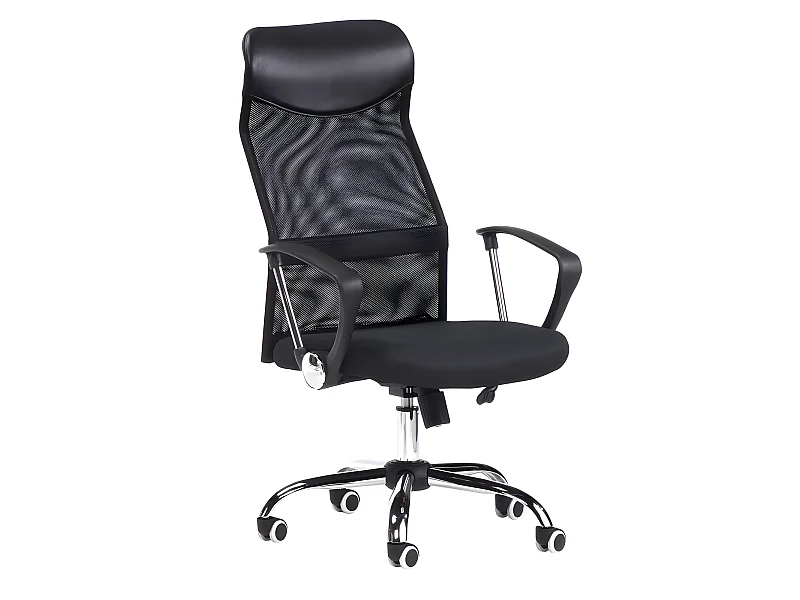 Silla de oficina Mega Negro Polipiel - Negro 3D