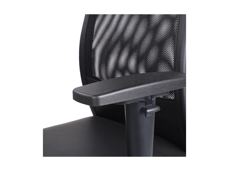 Sillón giratorio Airflow reclinable con cojín y altura regulable negro Adec