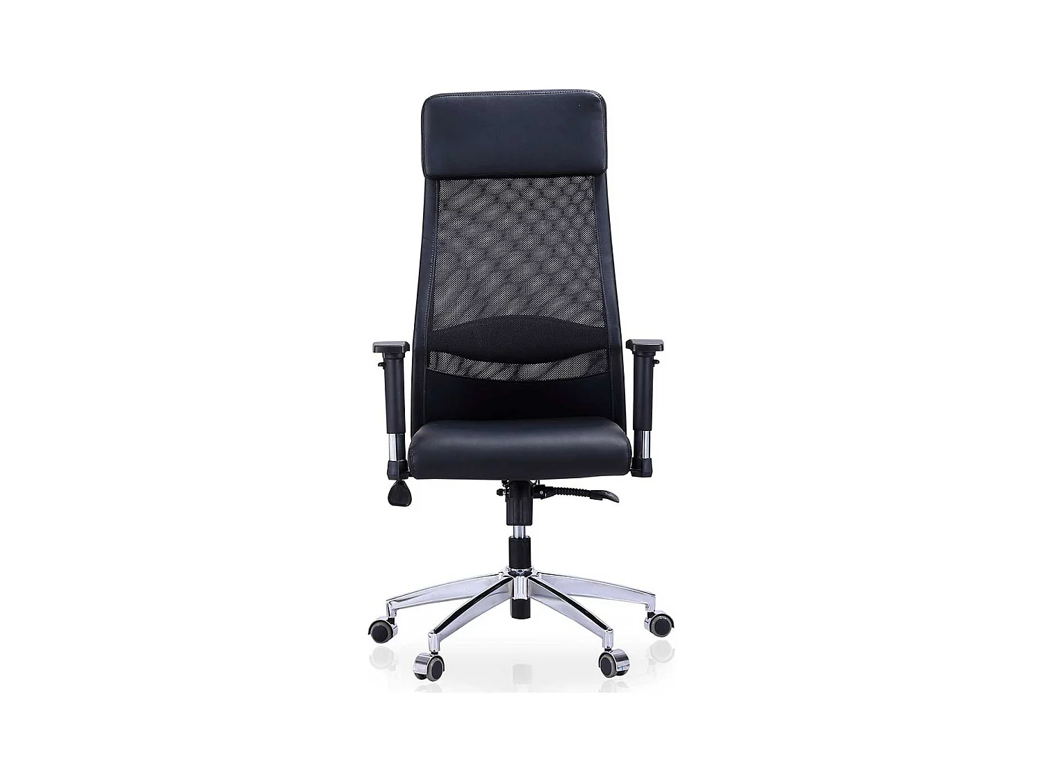 Sillón giratorio Airflow reclinable con cojín y altura regulable negro Adec