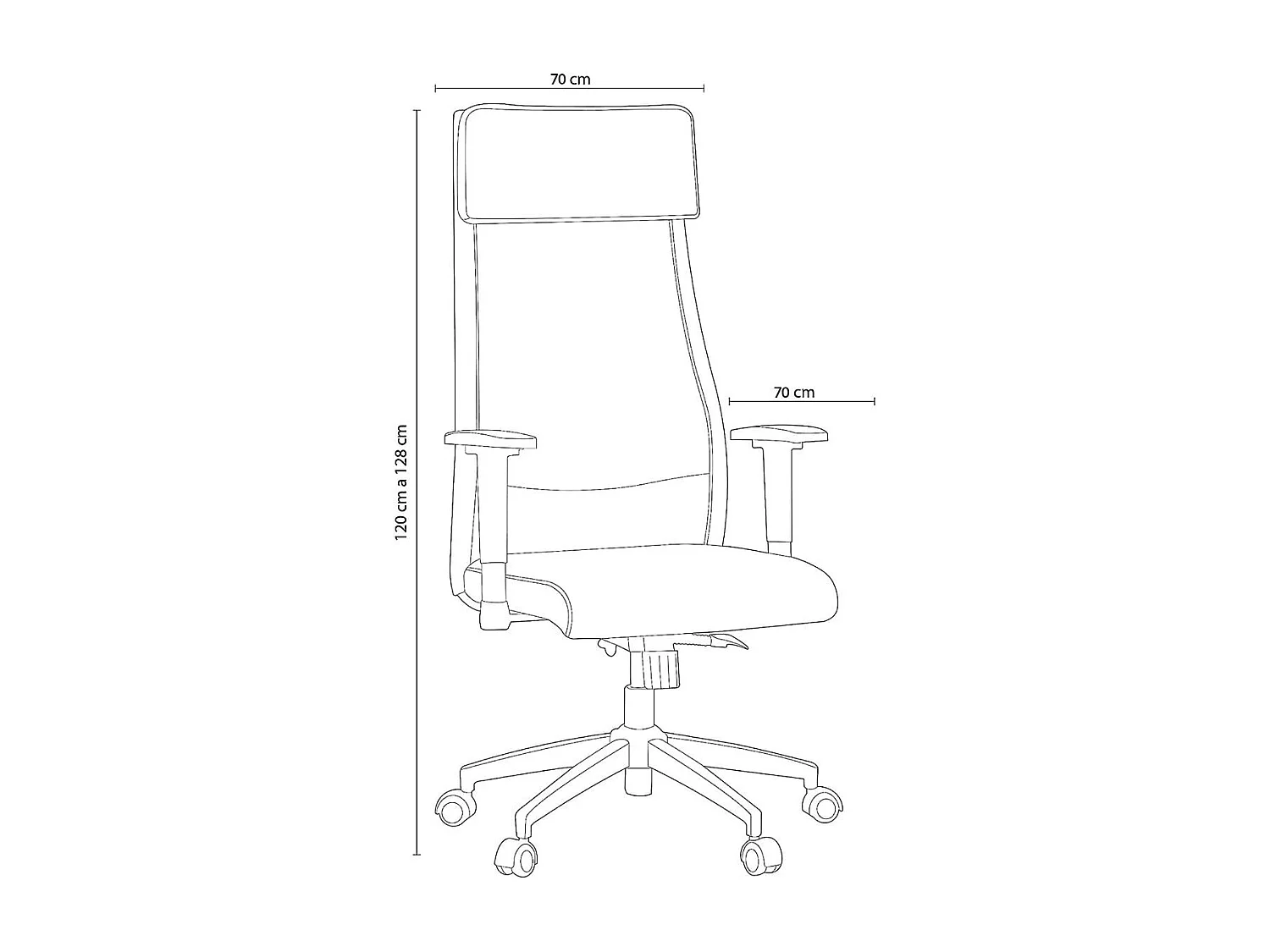 Sillón giratorio Airflow reclinable con cojín y altura regulable negro Adec