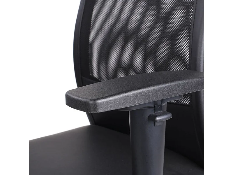 Sillón giratorio Airflow reclinable con cojín y altura regulable negro Adec