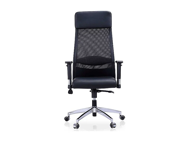 Sillón giratorio Airflow reclinable con cojín y altura regulable negro Adec