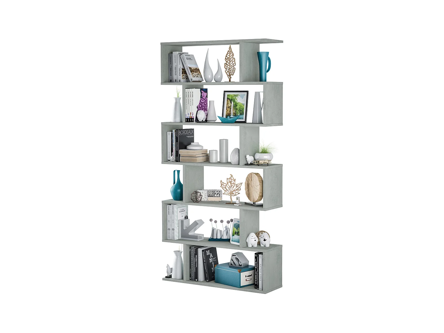 Prateleira alta de cimento Athena 80x192x24 cm Decoração para sala de jantar e corredor