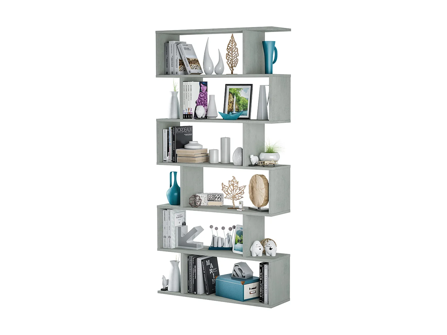 Prateleira alta de cimento Athena 80x192x24 cm Decoração para sala de jantar e corredor