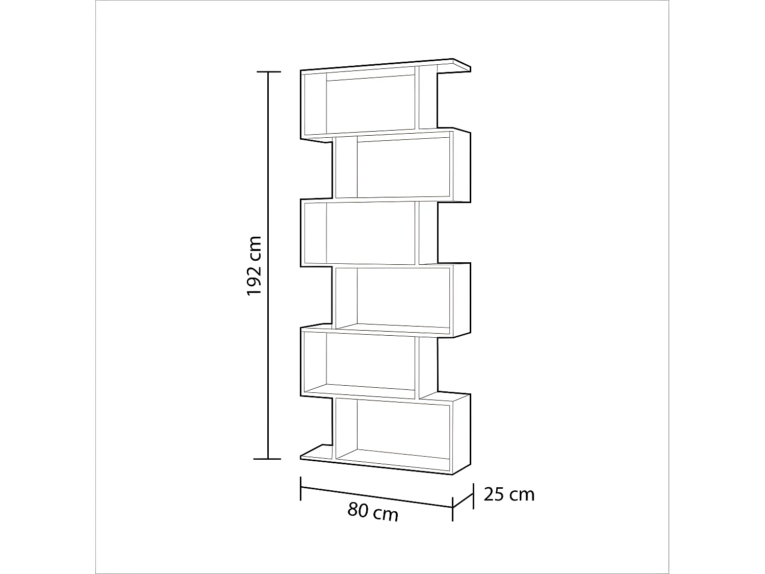Prateleira alta de cimento Athena 80x192x24 cm Decoração para sala de jantar e corredor