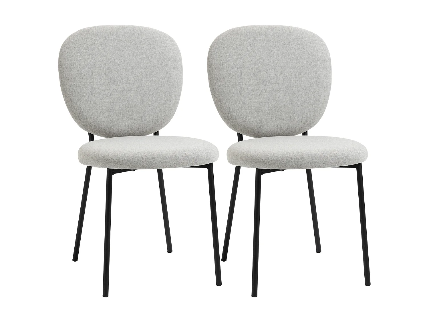 Sillas de comedor gris claro 46x59x82 cm HOMCOM