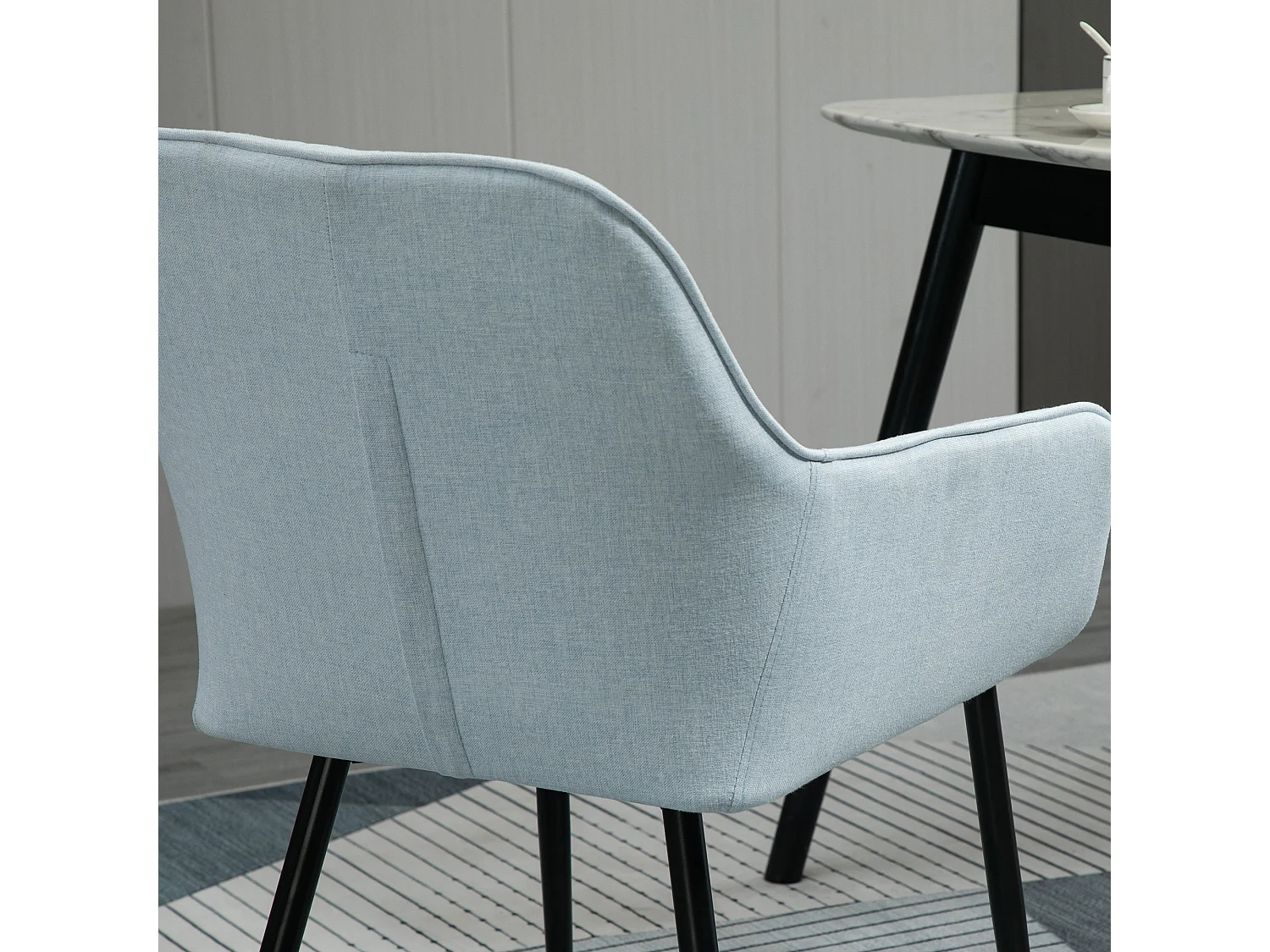 Juego de 2 sillas de comedor azul 59.5x56.5x81 cm HOMCOM