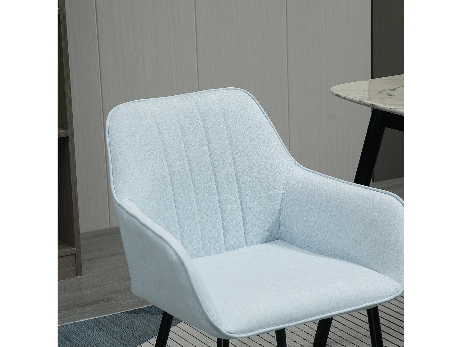 Juego de 2 sillas de comedor azul 59.5x56.5x81 cm HOMCOM