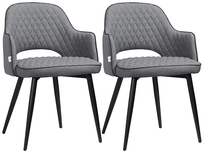 Sillas de comedor gris 55x55x81 cm HOMCOM