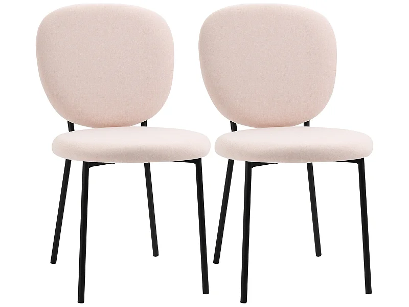 Sillas de comedor rosa 46x59x82 cm HOMCOM