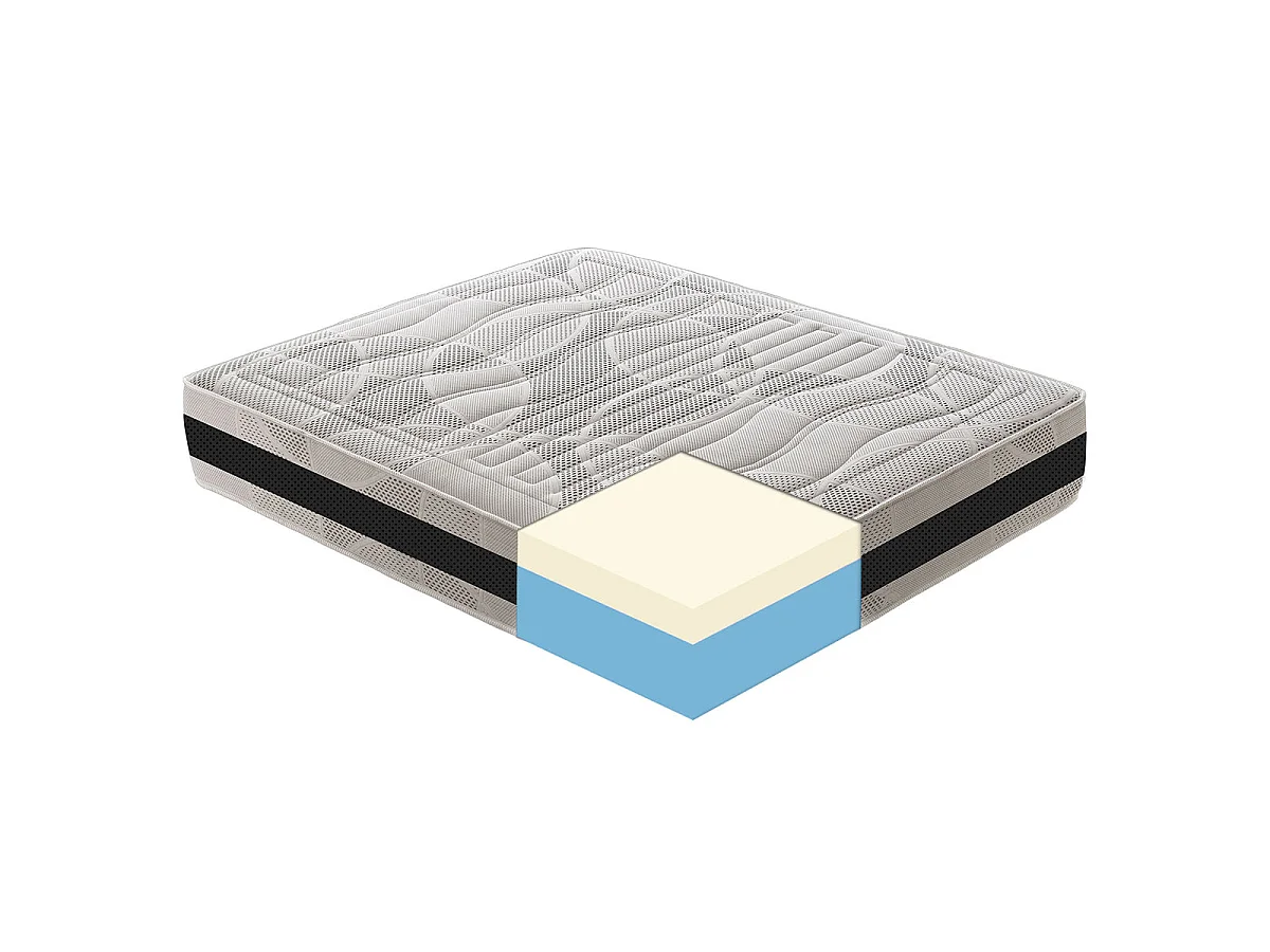 Matratze aus Memoryschaum 90x200 28 cm hoch – mit differenzierten Zonen – Deluxe-Modell