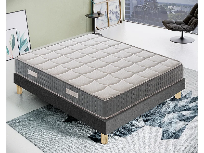 iLoveSleep - Matelas mousse mémoire - hauteur 21 cm - 11 zones différenciées - mémoire 4 cm 105x190