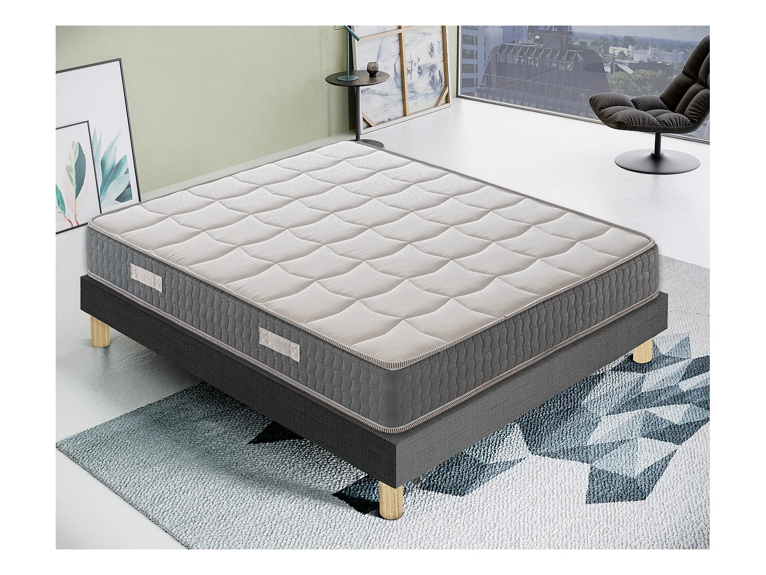 iLoveSleep - Matelas mousse mémoire - hauteur 21 cm - 11 zones différenciées - mémoire 4 cm 135x200