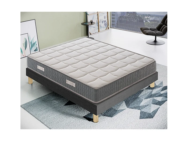 iLoveSleep - Matelas mousse mémoire - hauteur 21 cm - 11 zones différenciées - mémoire 4 cm 120x190