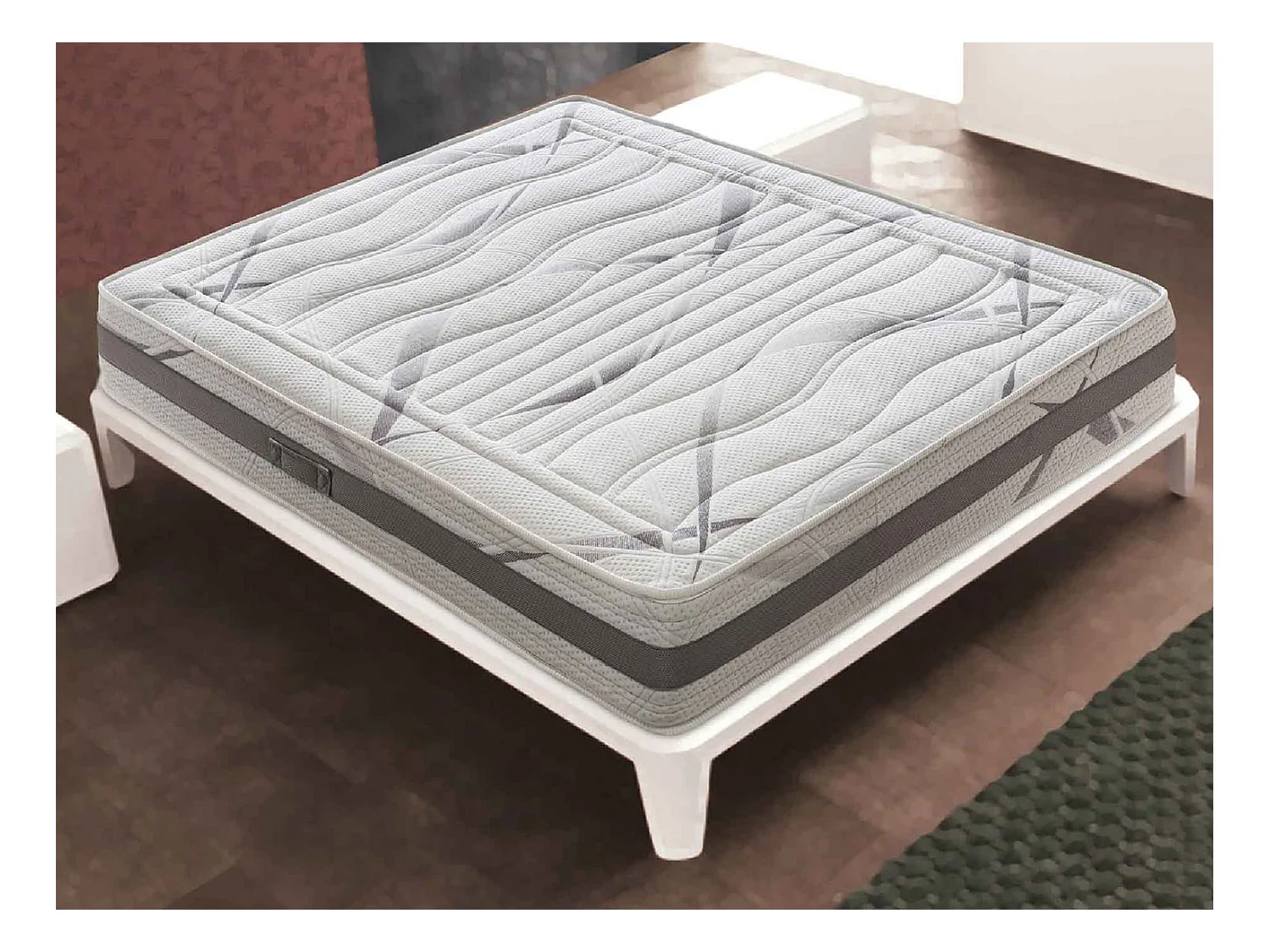 iLoveSleep - Matelas à mémoire de forme - hauteur 22 cm - mousse à mémoire de forme 3 cm - housse en carbone 90x190
