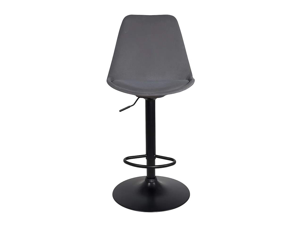 KAYELLES Conjunto de 2 taburetes de bar de terciopelo gris diseño SOSA (gris)